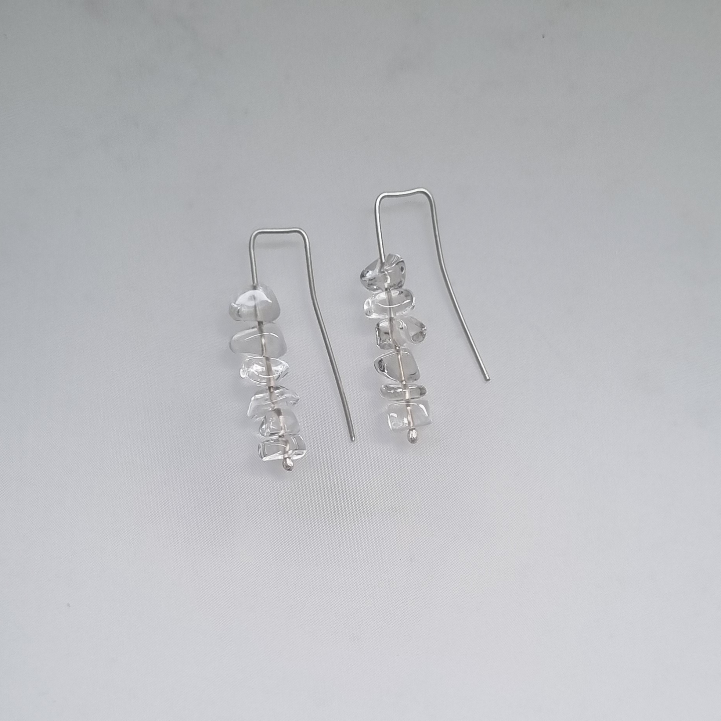 Quartz drop earrings