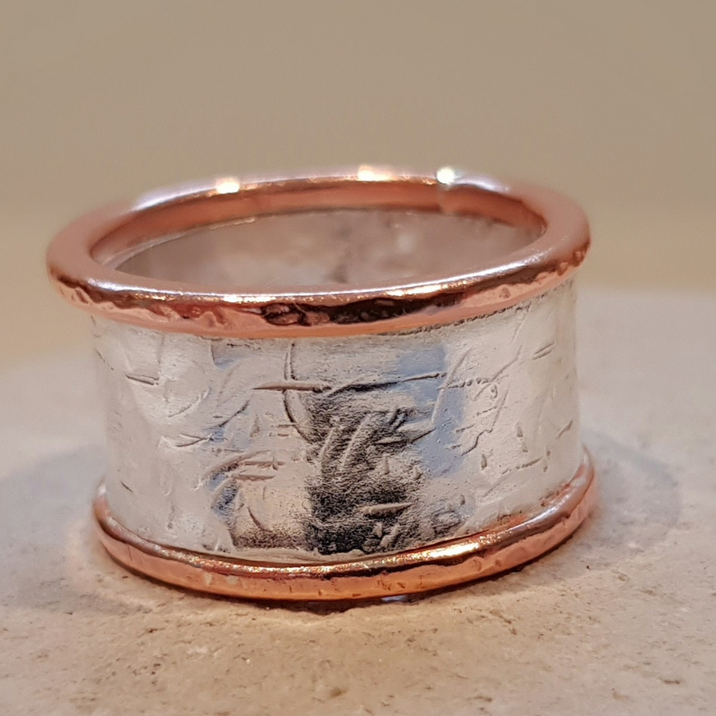 Silver and copper ring