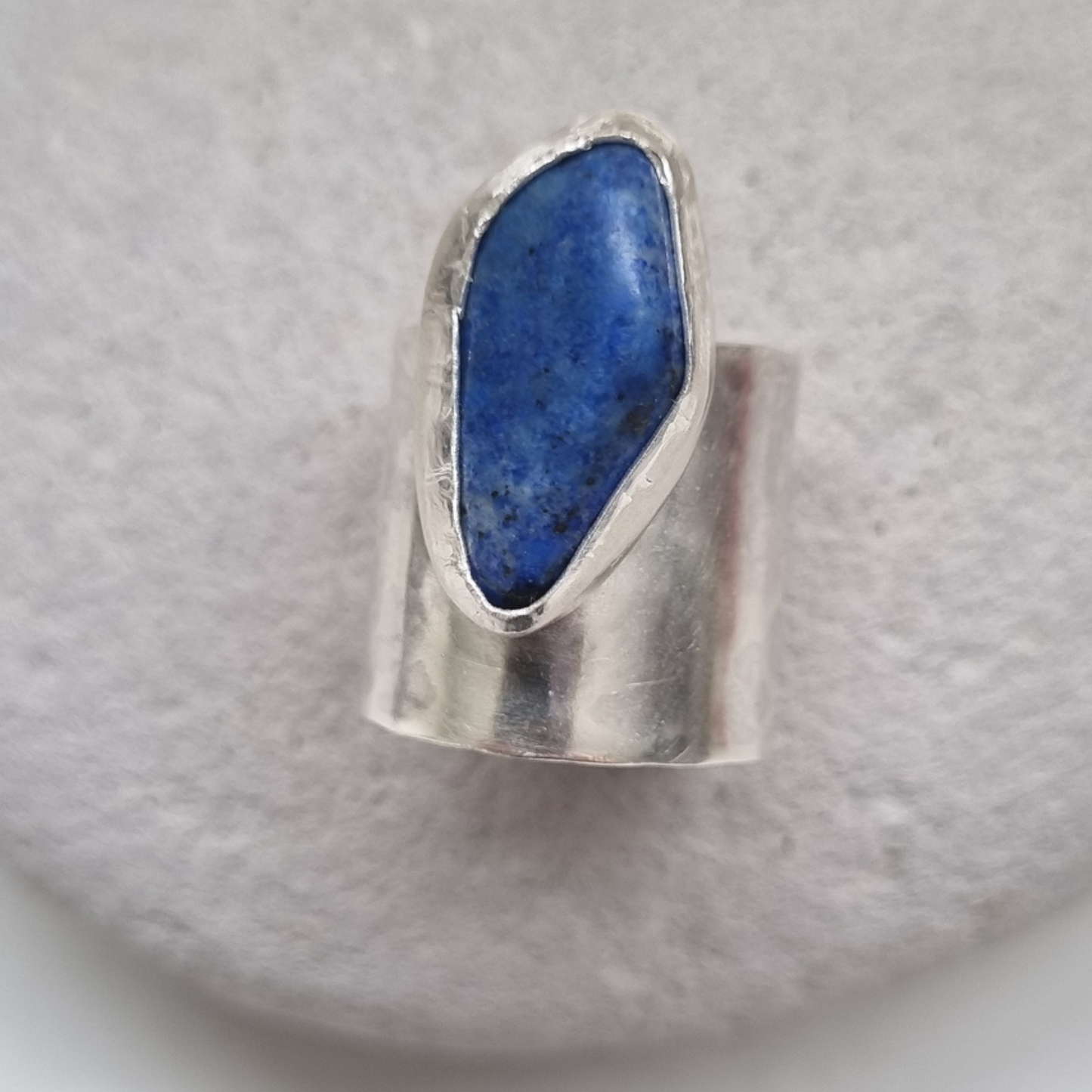 Goddess Lapis Lazuli silver ring