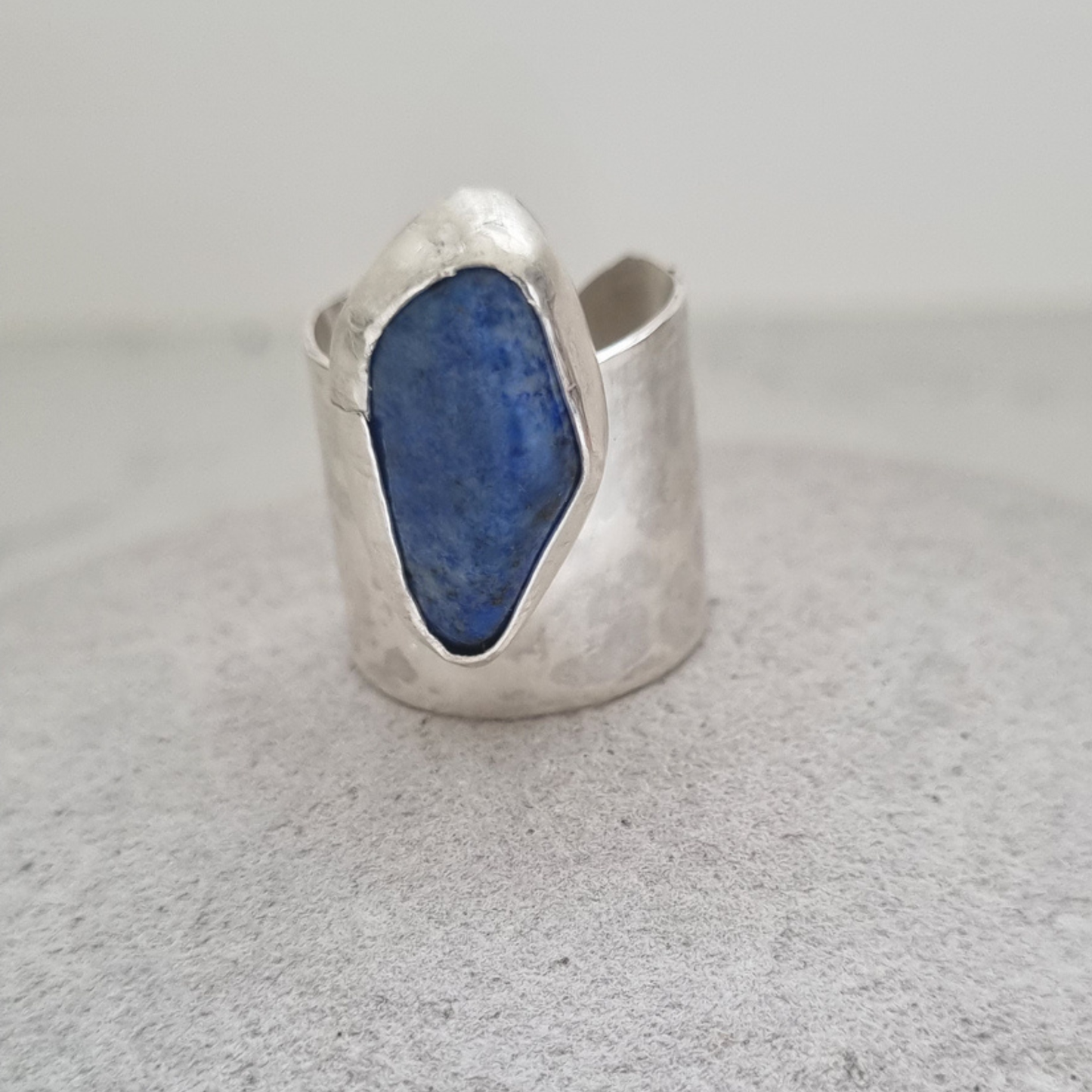 Goddess Lapis Lazuli silver ring