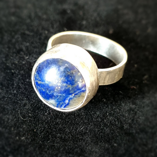 Lapis Lazuli bezel-set ring