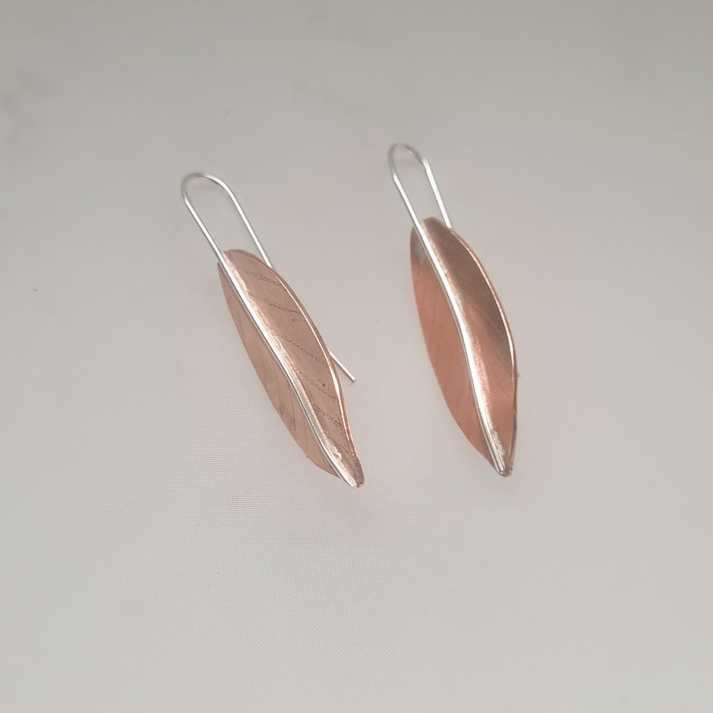 Pōhutukawa leaf earrings