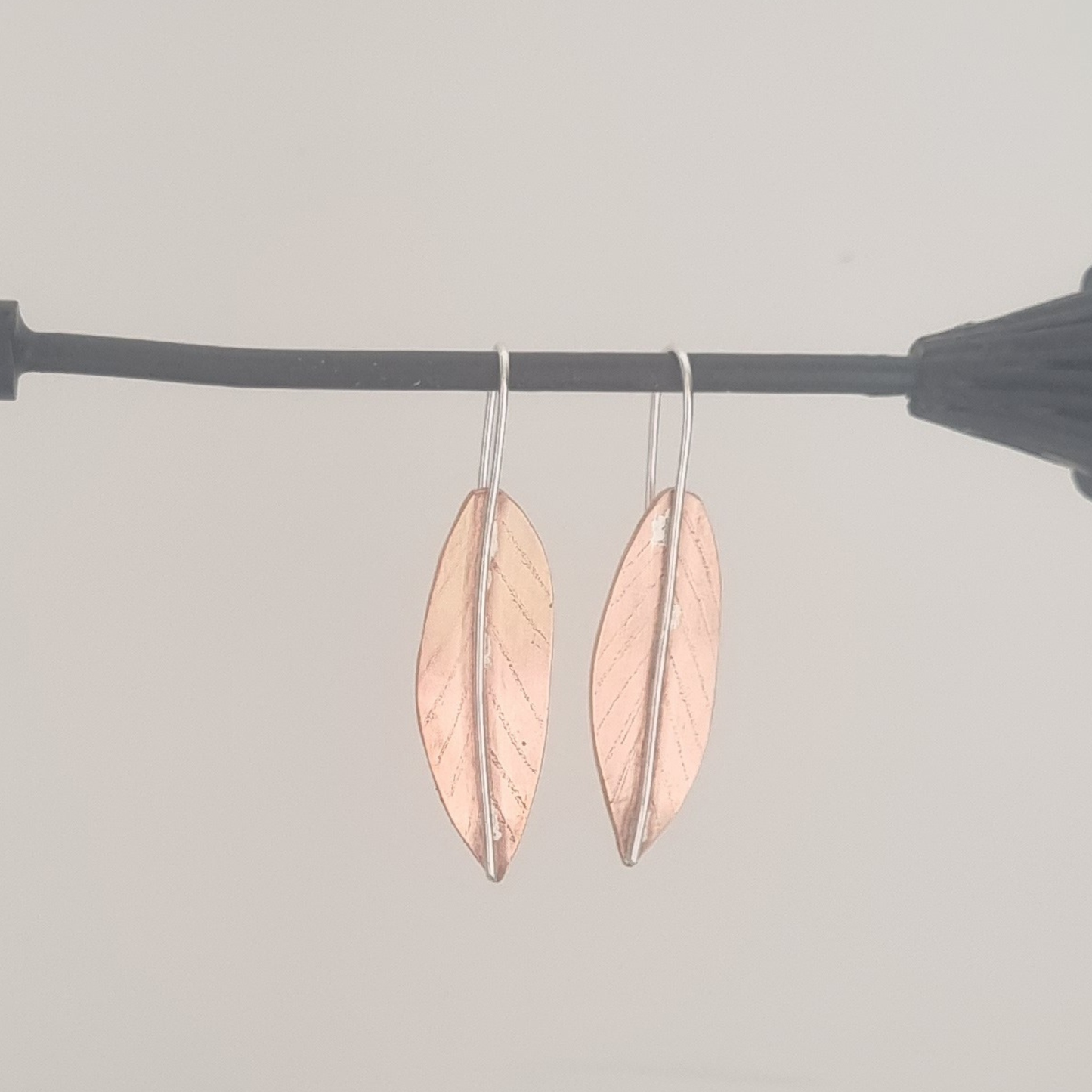 Pōhutukawa leaf earrings