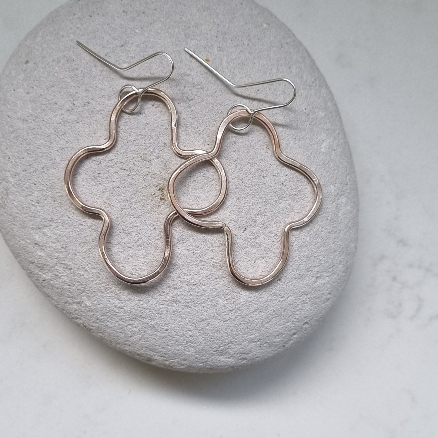 Cloud earrings in copper