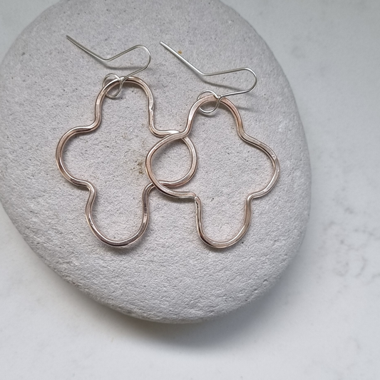 Cloud earrings in copper