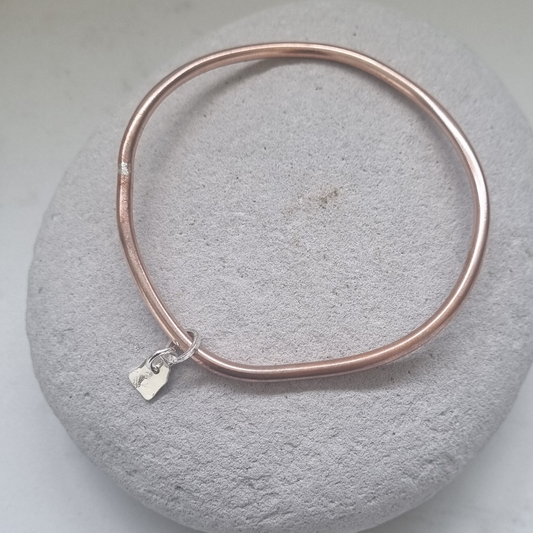 Freeform copper bangle