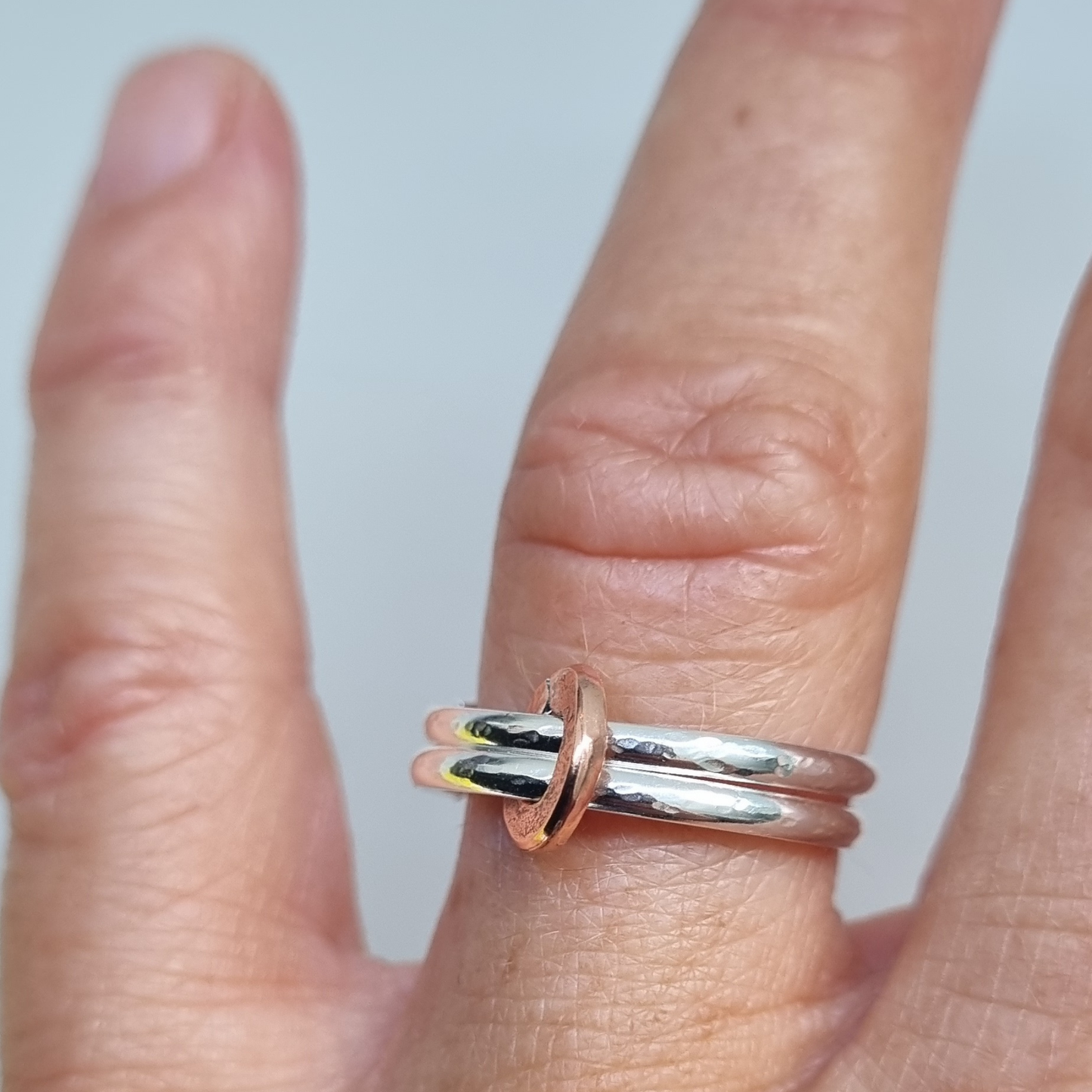 Stacker rings - sterling silver double