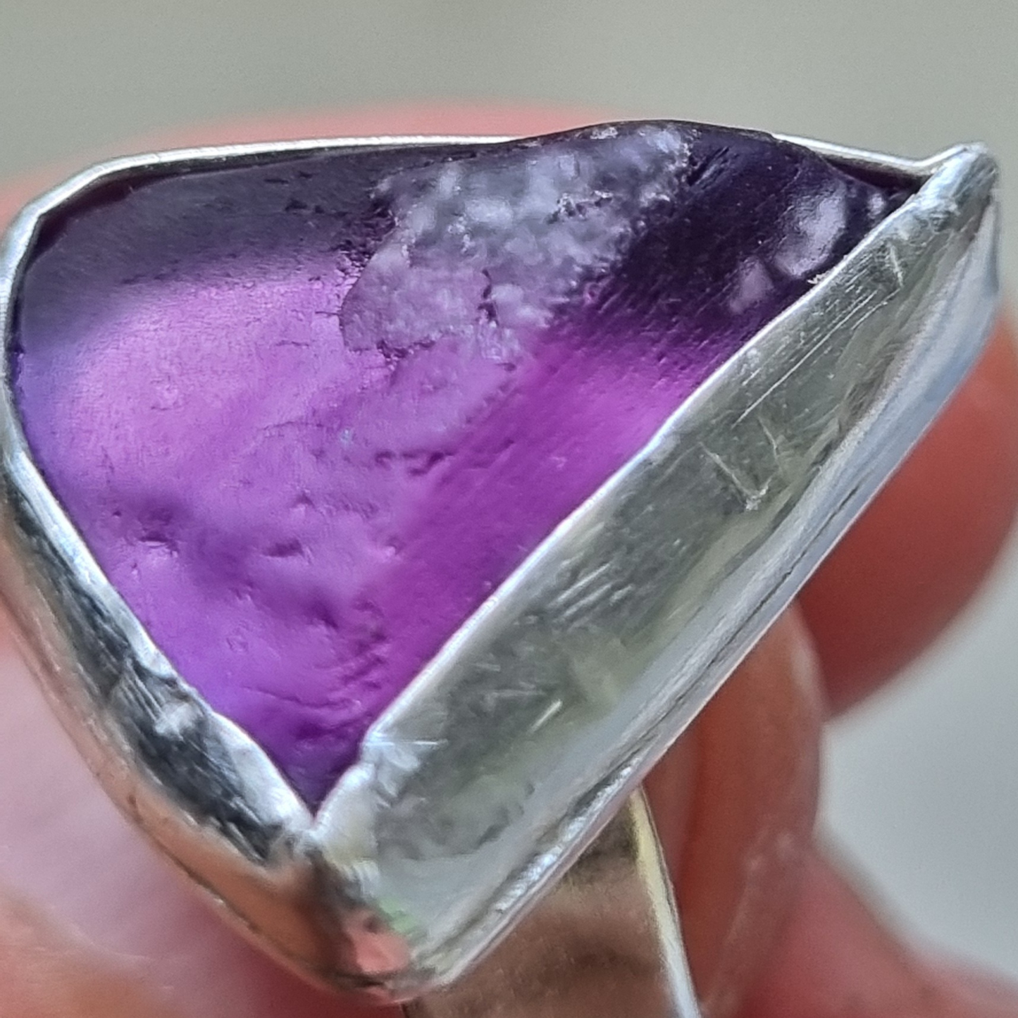 Amethyst silver ring