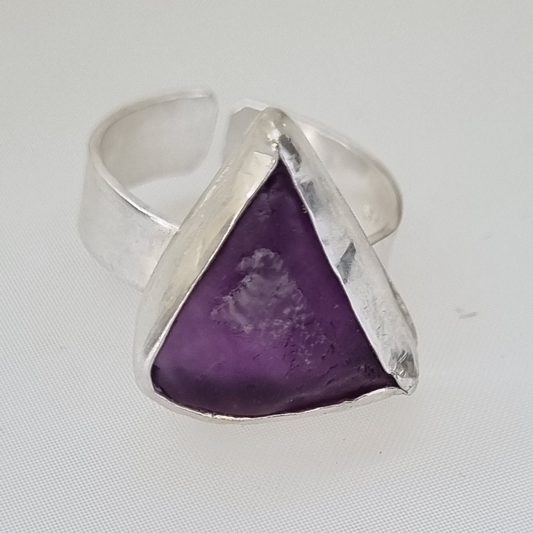 Amethyst silver ring