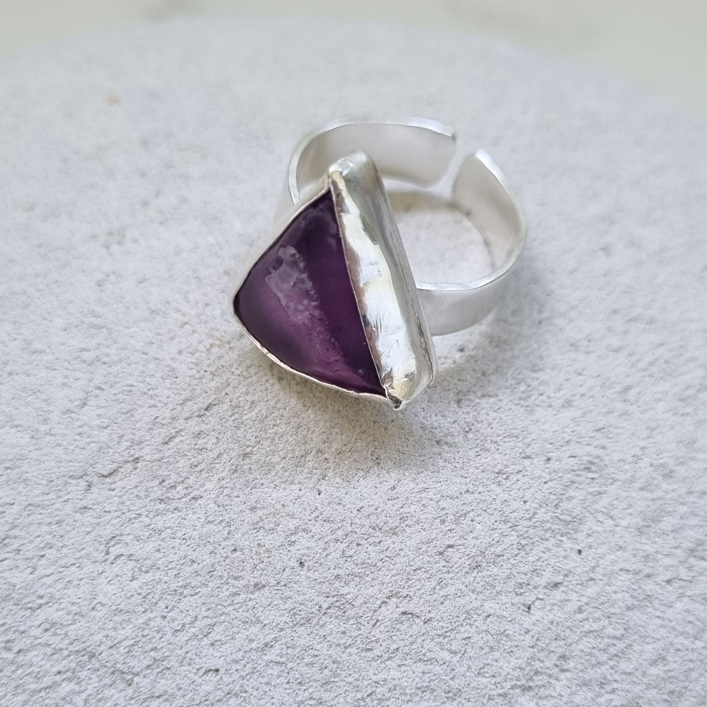 Amethyst silver ring